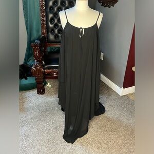 Flowy black chiffon dress